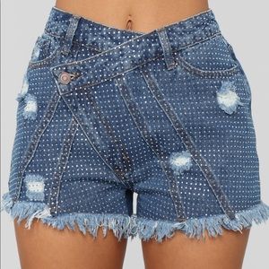 Diamond denim shorts. new with tags size 7